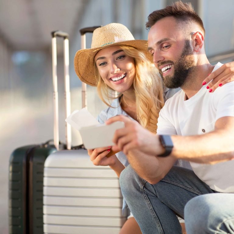 couple using phone