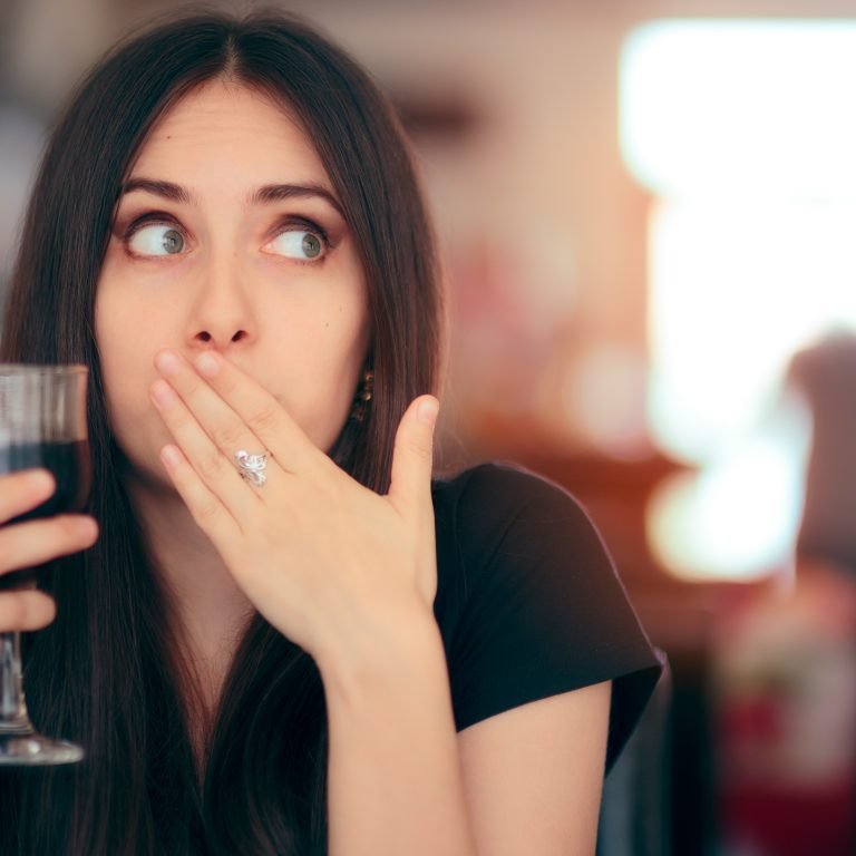 Funny Girl Reacting after Drinking Frizzy Soda Drink